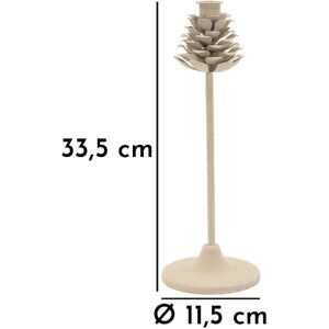 Mauro Ferretti Kerzenhalter Pigna Düne 11,5x33,5 cm creme
