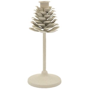 Mauro Ferretti Kerzenhalter Pigna Düne 9,5x22,5 cm creme