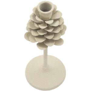 Mauro Ferretti Kerzenhalter Pigna Düne 9,5x22,5 cm creme