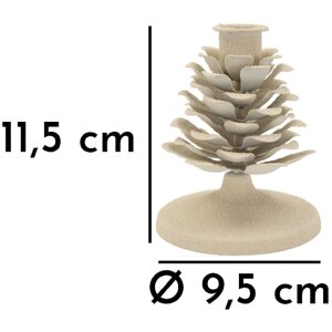 Mauro Ferretti Pigna Düne подсвечник 9,5х11,5 см кремовый