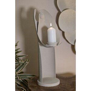 Mauro Ferretti Kerzenhalter Dune Engel 13x11,5x37,5 cm creme