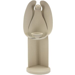 Mauro Ferretti Kerzenhalter Dune Engel 12,5x10x30 cm creme