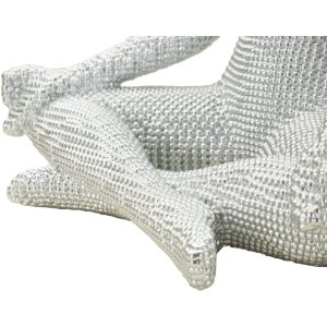 Donnina Yoga Silver Dekorfigur Polyresin Weiß Silber 20,5x15,5x23 cm