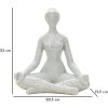 Donnina Yoga Silver Dekorfigur Polyresin Weiß Silber 20,5x15,5x23 cm