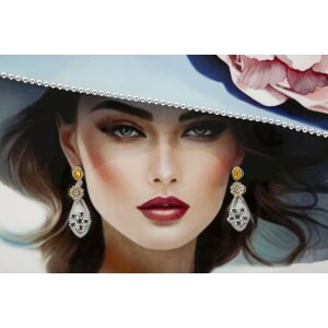 Mauro Ferretti Wandbild Pam mit Rahmen 62x4x92 cm