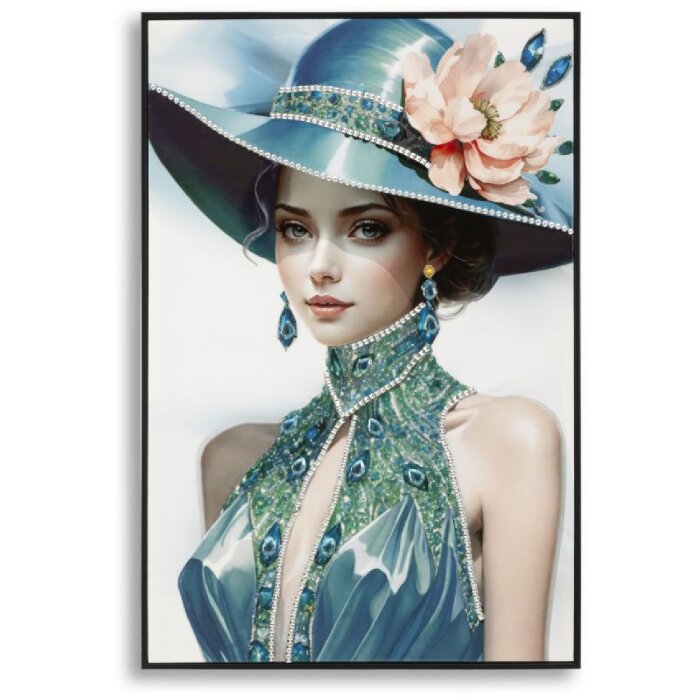 Mauro Ferretti Wandbild Pam mit Rahmen 62x4x92 cm