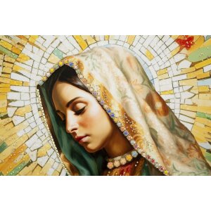 Mauro Ferretti Wandbild Madonna mit Rahmen 72x4x102 cm