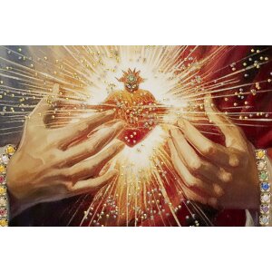 Mauro Ferretti Wandbild Jesus mit Rahmen 72x4x102 cm