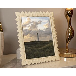 Mauro Ferretti Fotorahmen Helles Blatt 20x25 cm creme