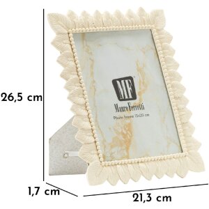 Mauro Ferretti Fotorahmen Helles Blatt 15x20 cm creme