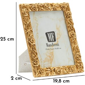 Mauro Ferretti Fotorahmen Mohnblume 15x20 cm gold