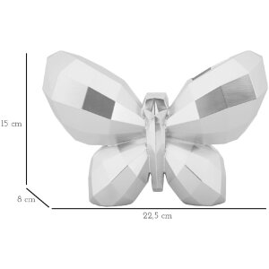 Mauro Ferretti Ваза Бабочка 22,5x8x15 см серебристая