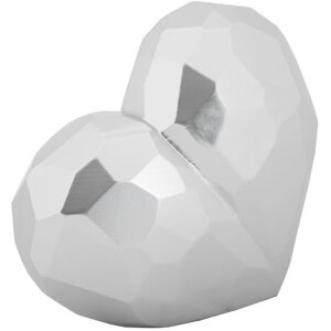 Mauro Ferretti Vase Herz 19x9x18 cm silber