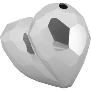 Mauro Ferretti Vase Herz 19x9x18 cm silber
