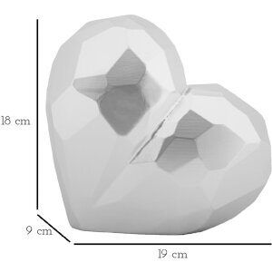 Mauro Ferretti Vase Herz 19x9x18 cm silber