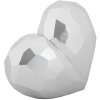 Mauro Ferretti Vase Herz 19x9x18 cm silber