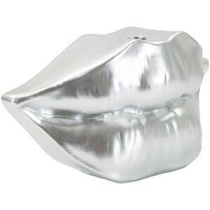 Mauro Ferretti Vase Mundlippe 23x8x12 cm silber