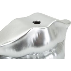 Mauro Ferretti Vase Mundlippe 23x8x12 cm silber