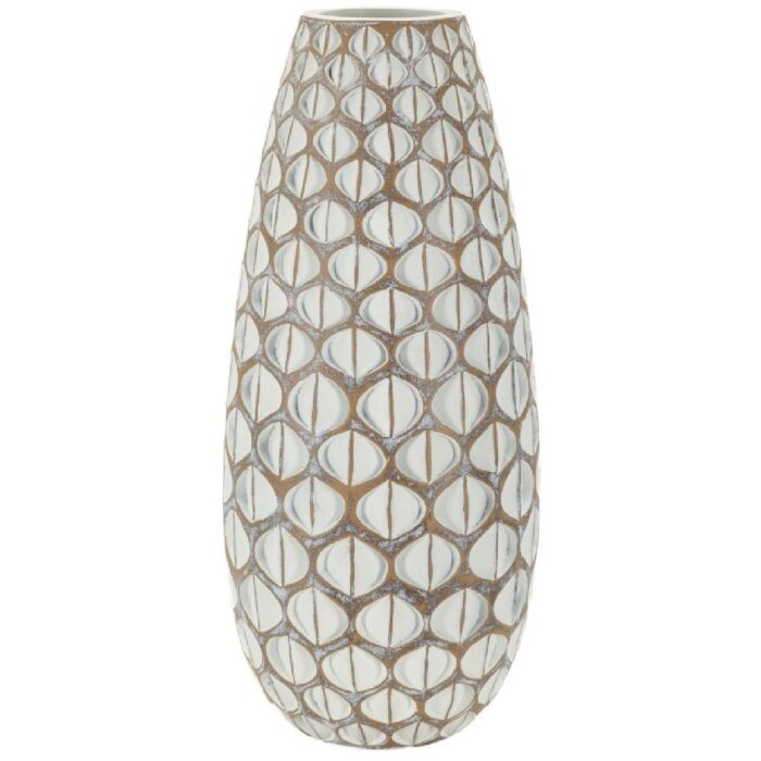 Mauro Ferretti Ваза Tibet Ø 20x45,5 см белая