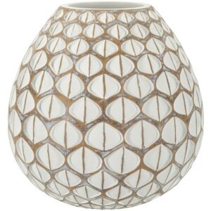 Mauro Ferretti Vase Tibet Ø 27x27 cm weißwäsche