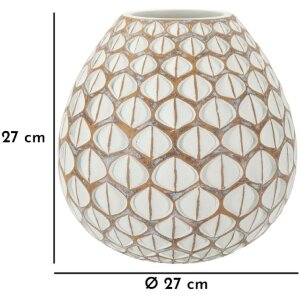 Mauro Ferretti Vase Tibet Ø 27x27 cm weißwäsche