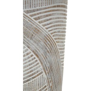 Mauro Ferretti Vase Holzig Ø 19x55 cm weißwäsche