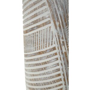 Mauro Ferretti Vase Holzig Ø 19x55 cm weißwäsche