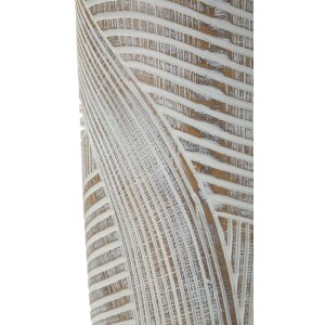 Mauro Ferretti Vase Holzig Ø 18x45 cm weißwäsche