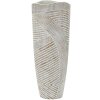 Mauro Ferretti Vase Holzig Ø 18x45 cm weißwäsche