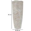 Mauro Ferretti Vase Holzig Ø 18x45 cm weißwäsche