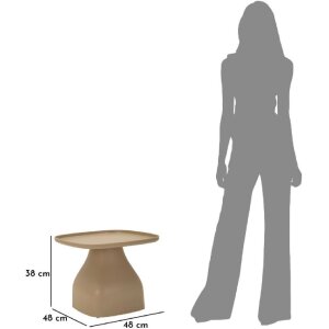 Mauro Ferretti Beistelltisch Gea 48x48x38 cm grau