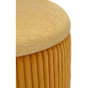 Bolzano Комплект пуфов с ящиком для хранения, горчичный, 2 шт.