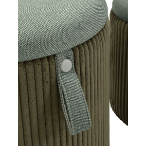 Набор пуфов с местом для хранения Болонья, 2 шт., зеленый