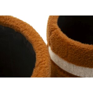 Saint-Moritz Aufbewahrungshocker Set 2tlg Ø40x47cm Ø32x38cm Braun