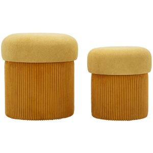 Комплект пуфов Aspen с местом для хранения Горчичный 2 шт.