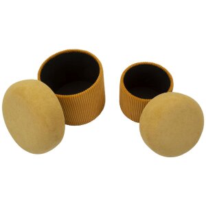 Комплект пуфов Aspen с местом для хранения Горчичный 2 шт.