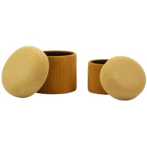 Комплект пуфов Aspen с местом для хранения Горчичный 2 шт.