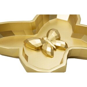 Чаша декоративная Butterfly 20,5x17,5x3 см золотая