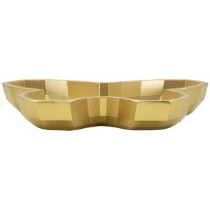 Чаша декоративная Butterfly 20,5x17,5x3 см золотая