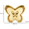 Чаша декоративная Butterfly 20,5x17,5x3 см золотая