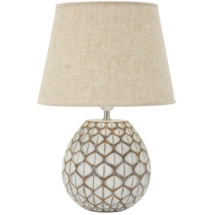 Mauro Ferretti Tischlampe Tibet Ø35x52 cm White Wash E27 Polyresin