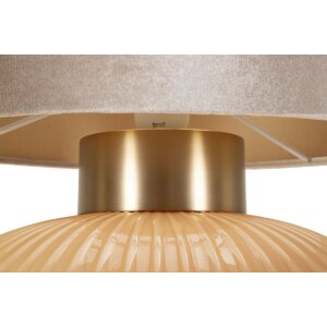 Perly Tischlampe Ø33x49 cm Glas Eisen Stoff Perlmutt Gold E27 max 40W