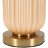 Perly Настольная лампа с рифленым стеклянным основанием, перламутр и золото, 35,5x64 см
