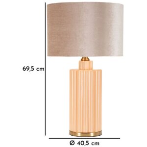 Mauro Ferretti Tischlampe Perly Ø 40,5x69,5cm Glas Gold E27 40W