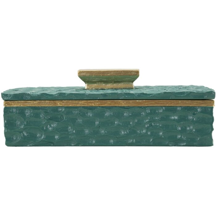 Mauro Ferretti Коробка для хранения Grent 18,8x6,4x10,8 см зелено-золотая