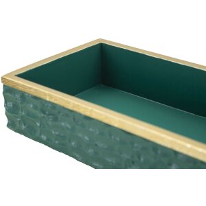 Mauro Ferretti Коробка для хранения Grent 18,8x6,4x10,8 см зелено-золотая