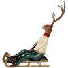 Clayre & Eef Декоративная фигурка оленя на санях 30х12х32 см коричневая
