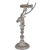 Подсвечник Clayre & Eef Олень Античный серый 17x14x42 см