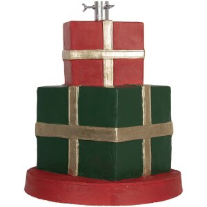 Clayre & Eef Weihnachtsbaumständer Geschenkbox Ø44x54cm Grün Rot Gold