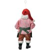 Clayre & Eef 66241 Weihnachtsmann Dekofigur hängend 17 cm Rot Grün Weiß